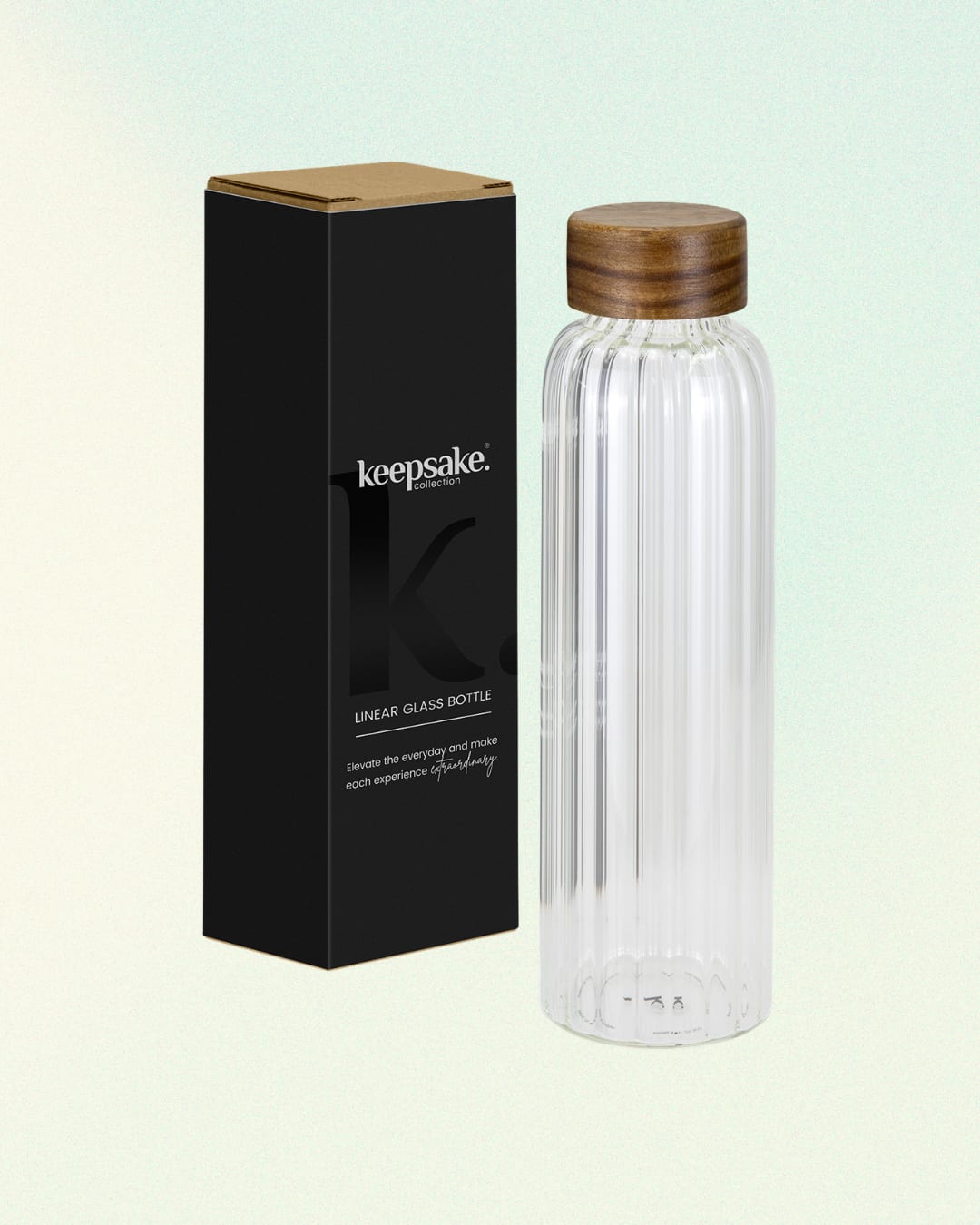 Linear Glass Drink Bottle — view 2