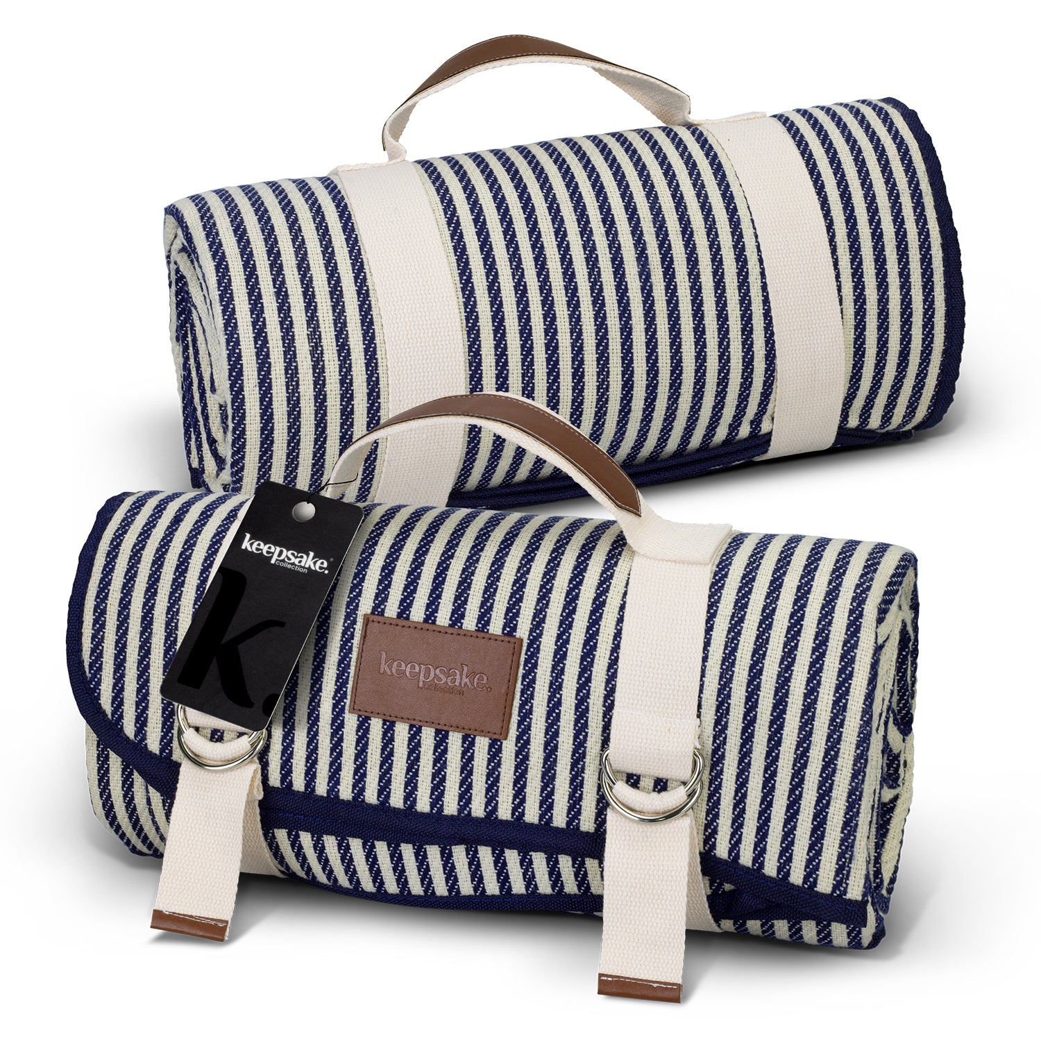 Picnic Blanket — Natural/Navy